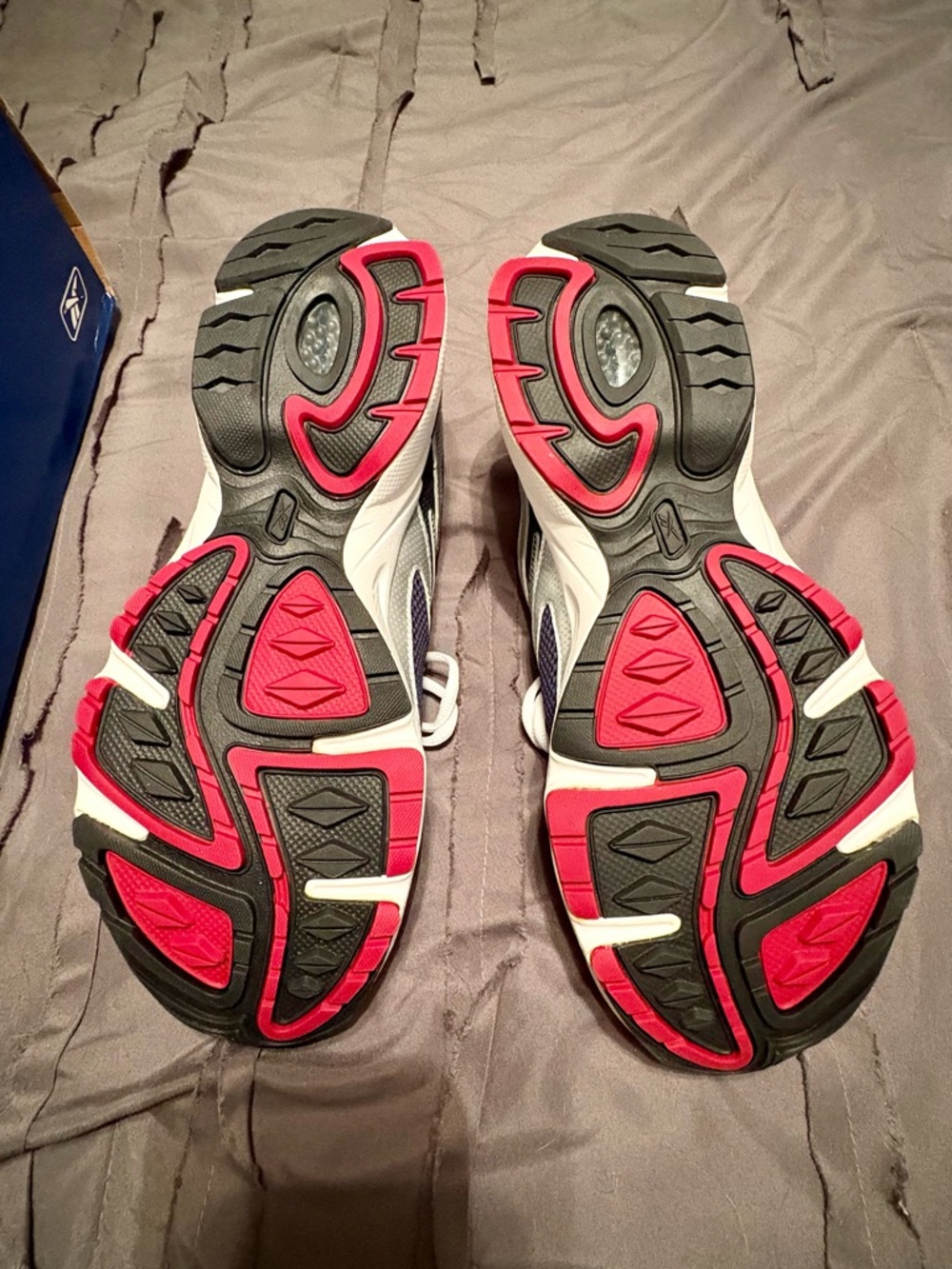 Reebok Men's Navy, Silver and Red Athletic Sneakers - Picture 4 of 6